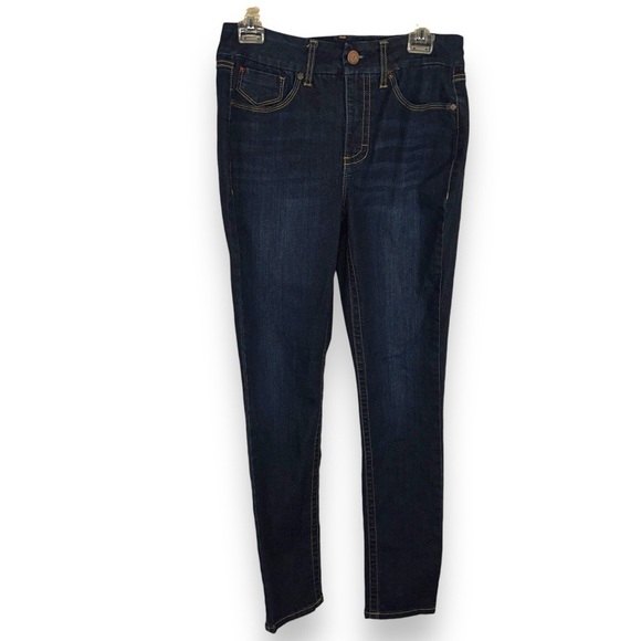 SIZE 6 SEVEN7 BLUE SKINNY JEANS HIGH RISE STRETCH - Picture 1 of 13